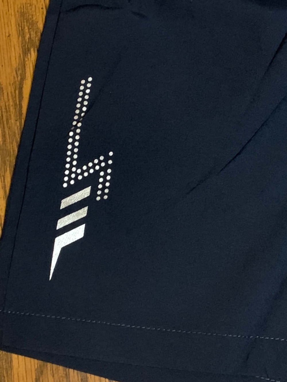 New Men's Navy Performance Athletic Shorts with Zipper Pockets - Picture 5 of 5